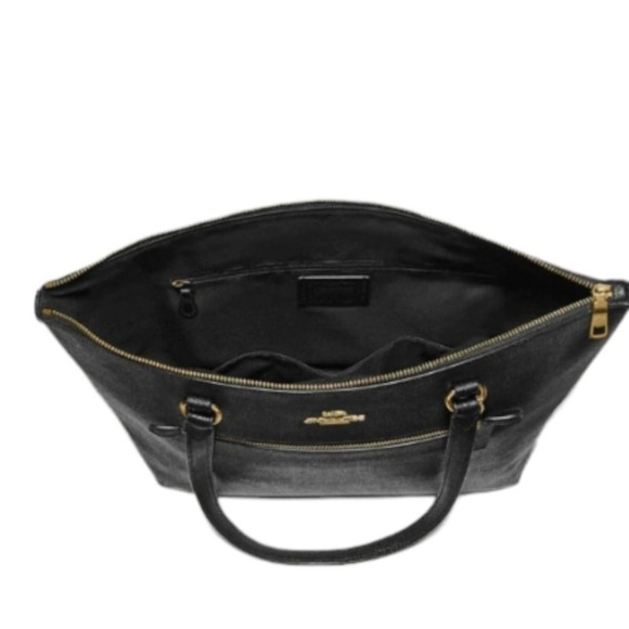 Coach Gallery Tote in Black Crossgrain Leather with Goldtone Hardware - Picture 7 of 7
